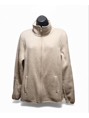 Swiss Tech Women's Medium Fleece Full Zip Jacket Oatmeal (JC228)